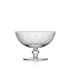 HADELAND GLASSVERK Victoria Dessertskål Stett Ruteslip 25cl Klar