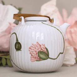 KÄHLER DESIGN Kähler Hammershøi Poppy Tekanne 1,2L Hvit m/Dekor