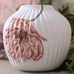 KÄHLER DESIGN Kähler Hammershøi Poppy Vase 13cm Hvit m/Dekor