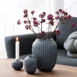 KÄHLER DESIGN Kähler Hammershøi Vase 21cm Antracitgrå