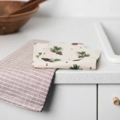 CHRISTIANIA 1739 Kjøkkenhåndkle Furu/Mønster Bomull 50X70cm 2pk