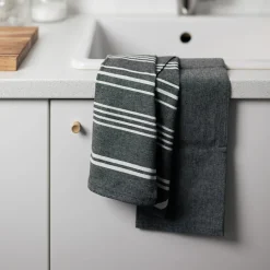 CHRISTIANIA 1739 Kjøkkenhåndkle Sort Bomull 50X70cm 2pk