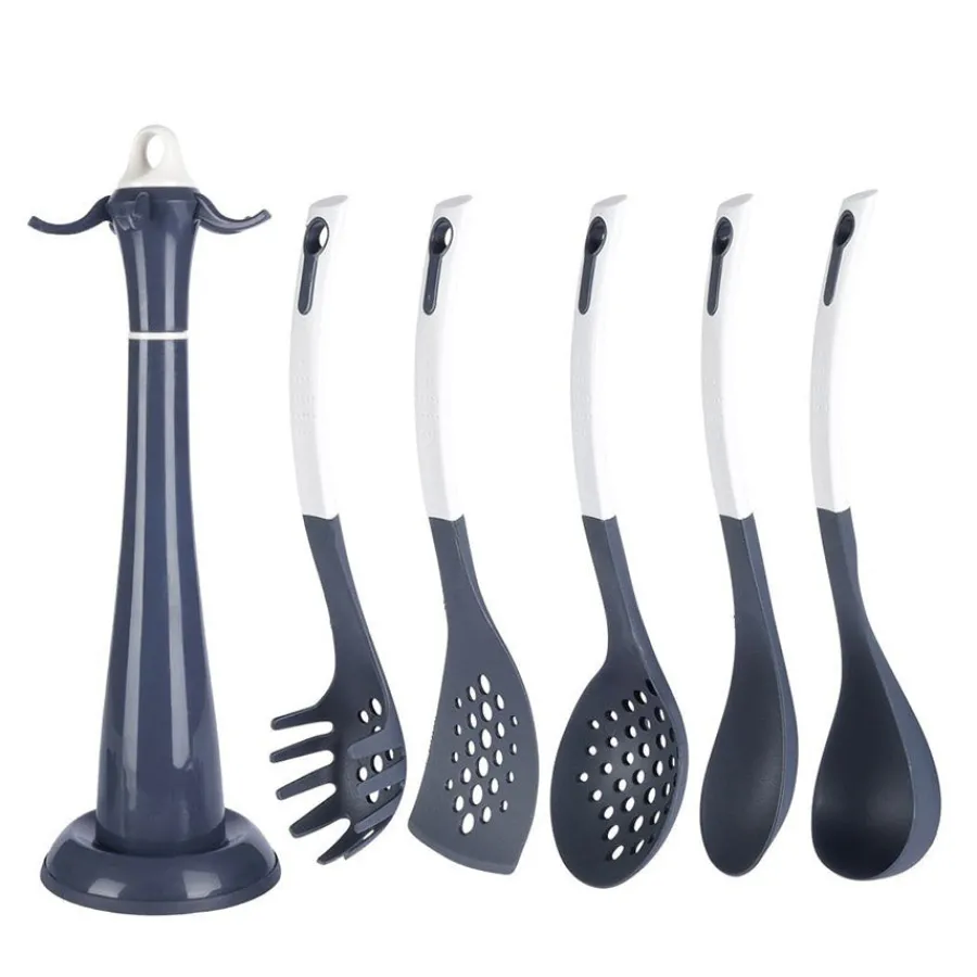 BØRSCOMPAGNIET AS Kjøkkenredskap 5 Deler Med Stativ 31,5cm Grå