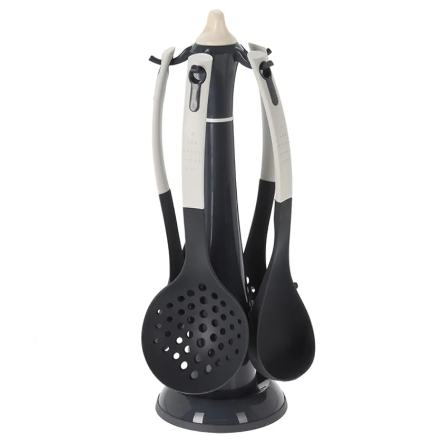 BØRSCOMPAGNIET AS Kjøkkenredskap 5 Deler Med Stativ 31,5cm Grå