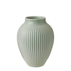 KNABSTRUP KERAMIK Vase 20cm Riflet Mint