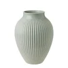 KNABSTRUP KERAMIK Vase 27cm Riflet Mint