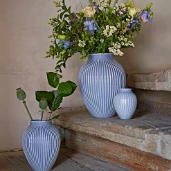 KNABSTRUP KERAMIK Vase 27cm Riflet Lavendel