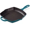 LE CREUSET Kvadratisk Grillpanne Støpejern 26cm Deep Teal