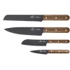LION SABATIER Phenix Walnut Knivsett 4 Deler Sort/Valnøtt