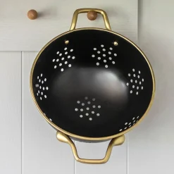 Lifetime Brands Europe ltd Masterclass Dørslag 24cm Sort & Gull Rustfritt Stål