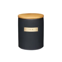 Lifetime Brands Europe ltd Masterclass Oppbevaringsboks Te 1L Sort med Bambus Lokk