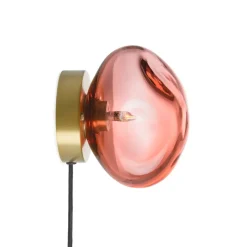 HADELAND GLASSVERK Munnblåst Crystal Stone Vegglampe