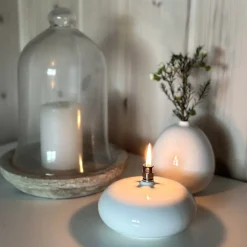 PORSGRUNDS PORSELÆNSFABRIK Nordic Living Oljelampe 13,5 x 7cm Hvit