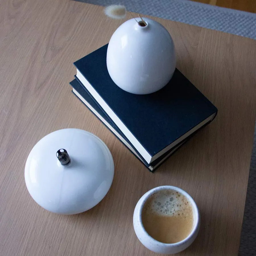 PORSGRUNDS PORSELÆNSFABRIK Nordic Living Oljelampe 13,5 x 7cm Hvit