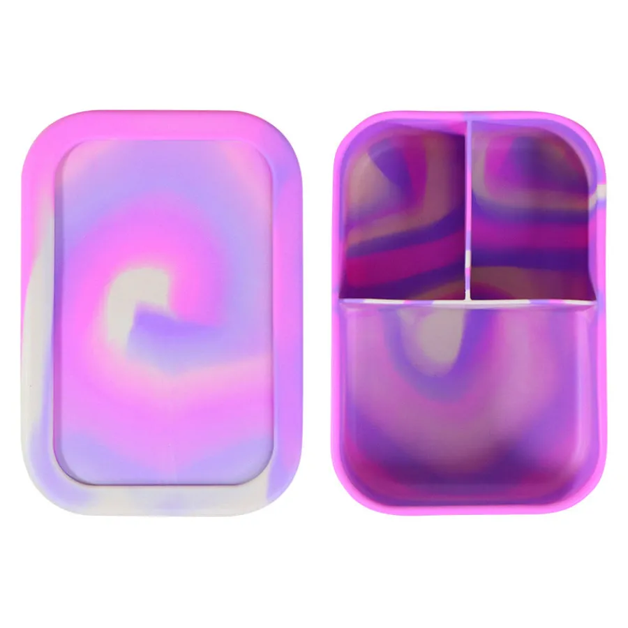 NOVA Dynamic Matboks 1200ml Silikon 3 Rom Rosa Batikk