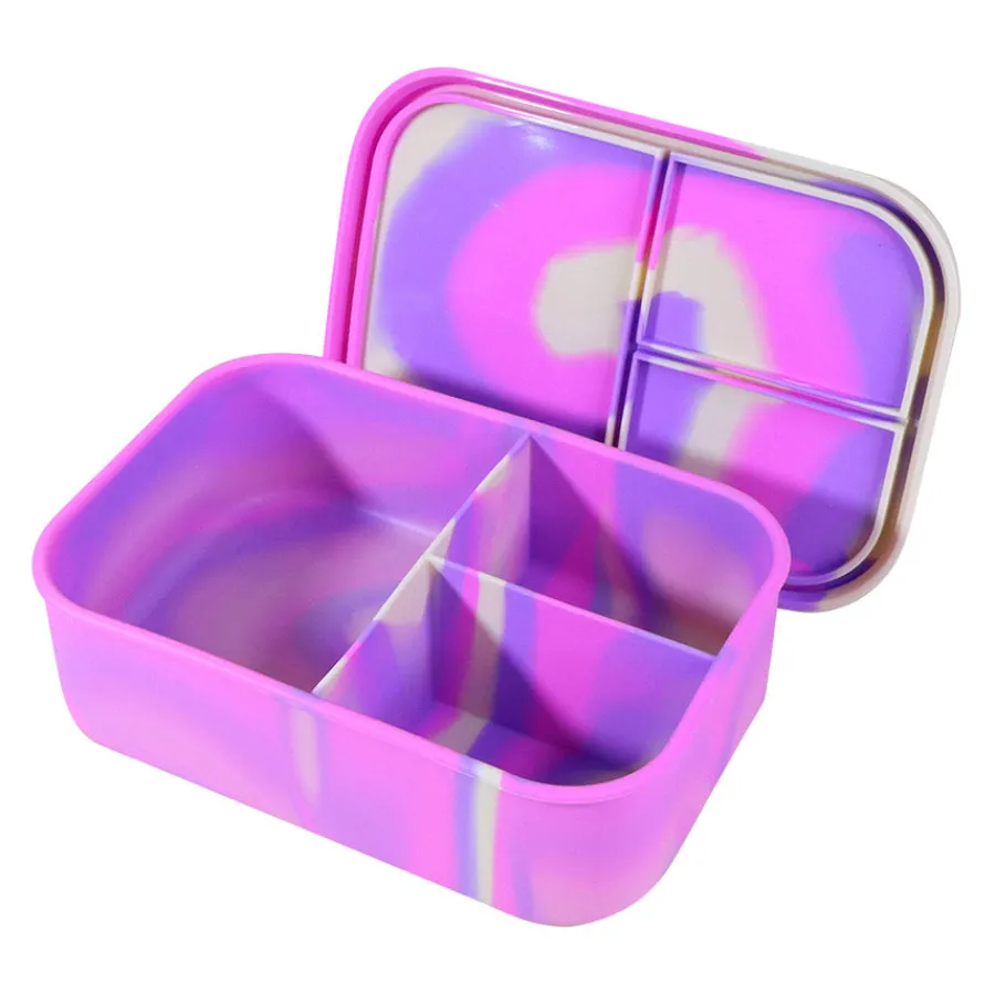 NOVA Dynamic Matboks 1200ml Silikon 3 Rom Rosa Batikk