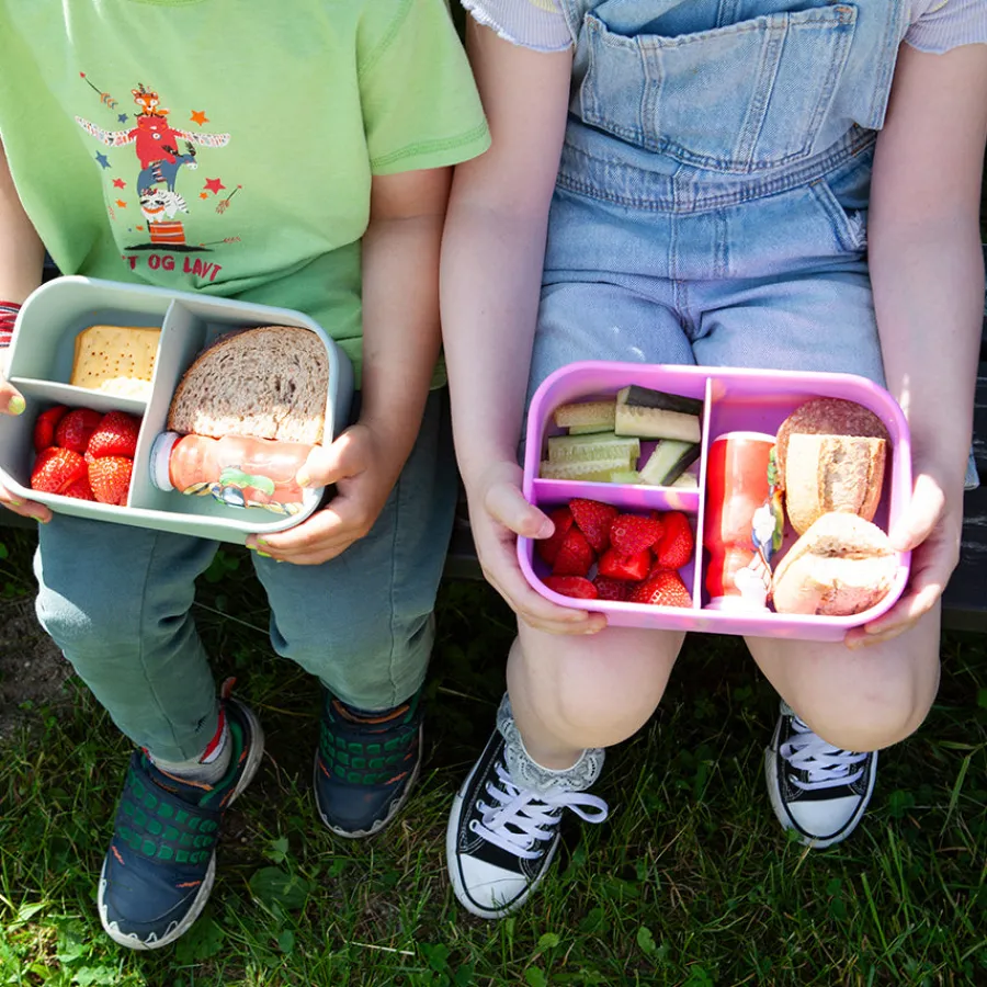 NOVA Dynamic Matboks 1200ml Silikon 3 Rom Rosa Batikk