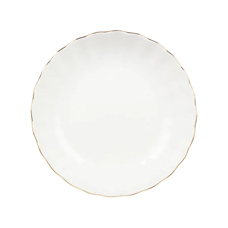 NOVA Lilly Dyp Tallerken 20cm Hvit m/Gullkant