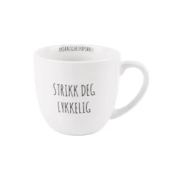 PORSGRUNDS PORSELÆNSFABRIK Porsgrunds Porselænsfabrik Hashtag Krus Strikk deg Lykkelig 38cl