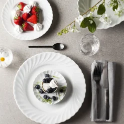 PORSGRUNDS PORSELÆNSFABRIK Porsgrunds Porselænsfabrik Bogstad Hvitt Tallerken Flat 24,5 cm