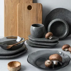 PORSGRUNDS PORSELÆNSFABRIK Porsgrunds Porselænsfabrik Natur Organisk Asjett 19,5cm Mørk Granitt