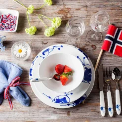 PORSGRUNDS PORSELÆNSFABRIK Porsgrunds Porselænsfabrik Maxistrå Blå Tallerken Flat 22 cm