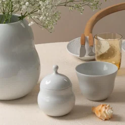 PORSGRUNDS PORSELÆNSFABRIK Porsgrunds Porselænsfabrik Bølge Hvitt Bonbonniere 12,5 cm