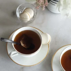 PORSGRUNDS PORSELÆNSFABRIK Porsgrunds Porselænsfabrik Nathalie Gull Tekopp m/Skål 45cl