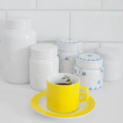 PORSGRUNDS PORSELÆNSFABRIK Porsgrunds Porselænsfabrik Citron Kopp & Skål Kaffe 15 cl