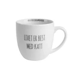PORSGRUNDS PORSELÆNSFABRIK Porsgrunds Porselænsfabrik Hashtag Krus 38 cl Livet Er Best Med Katt