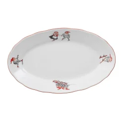 PORSGRUNDS PORSELÆNSFABRIK Porsgrunds Porselænsfabrik Nisseservise Ovalt Fat 28cm
