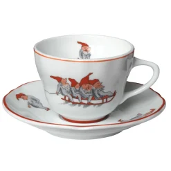 PORSGRUNDS PORSELÆNSFABRIK Porsgrunds Porselænsfabrik Nisseservise Kopp & Skål Te 22 cl