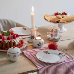 PORSGRUNDS PORSELÆNSFABRIK Porsgrunds Porselænsfabrik Nisseservise Kopp & Skål Te 22 cl