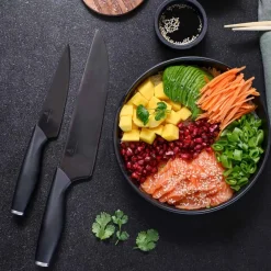 PORSGRUNDS PORSELÆNSFABRIK Porsgrunds Porselænsfabrik De Cuisson Knivsett Kokkekniv & Grønnsakskniv Sort