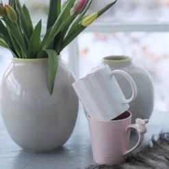 PORSGRUNDS PORSELÆNSFABRIK Porsgrunds Stripekopp 30cl Rosa 2pk