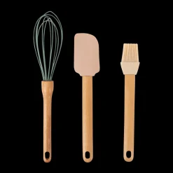 CHRISTIANIA 1739 Redskapsett Visp, Slikkepott og Pensel Silikon m/Trehåndtak