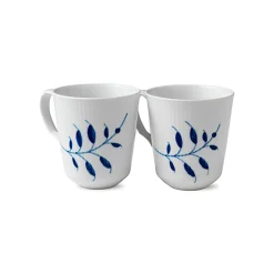 ROYAL COPENHAGEN Blå Mega Riflet Krus 2pk 37cl