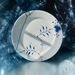 ROYAL COPENHAGEN Blå Mega Riflet Tallerken 27cm Dekor 9
