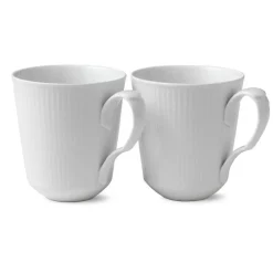 ROYAL COPENHAGEN HVIT RIFLET KRUS 2PK 37CL