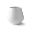 ROYAL COPENHAGEN HVIT RIFLET VASE 15CM