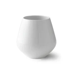 ROYAL COPENHAGEN HVIT RIFLET VASE 15CM