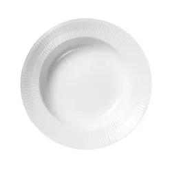 ROYAL COPENHAGEN Hvit Riflet Dyptallerken 21cm