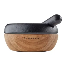 SCANPAN Maitre D' Morter med Støter 10cm Støpejern Eik