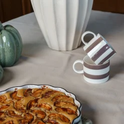 SEASONS Fall Collection Krus 28cm Stående Striper Burgunder