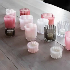 SEASONS Love Collection Telysholder Blomst 8x7cm Grå