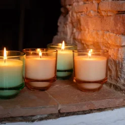 SEASONS Summer Collection Stearinlys i Glassbeholder 10cm Oransje