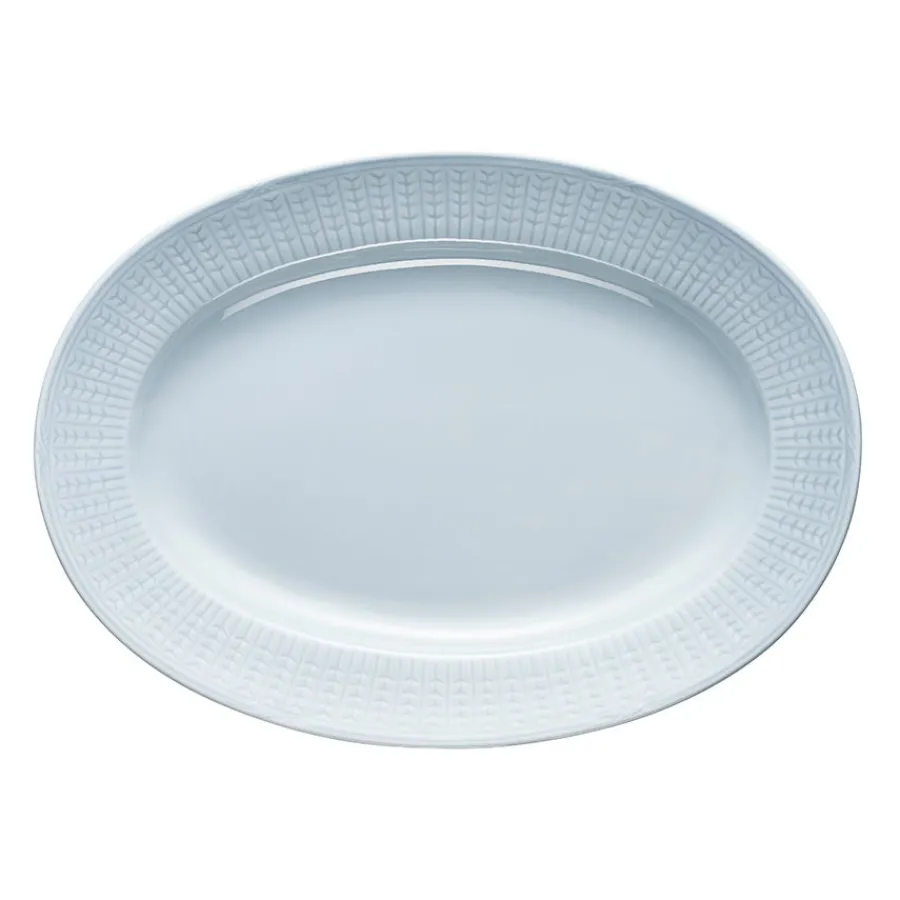 RÖRSTRAND Swedish Grace Ovalt Serveringsfat 32cm Is/Grå