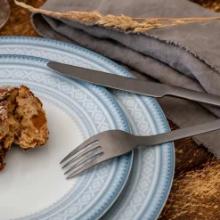 PORSGRUNDS PORSELÆNSFABRIK TALLERKEN FLAT 28 CM BLÅ - 4PK